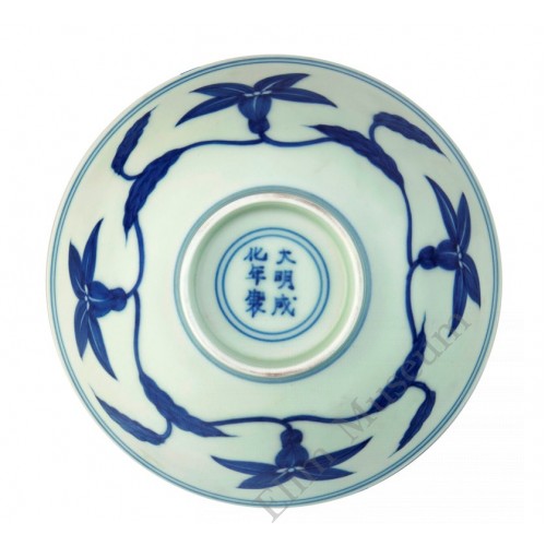 1324 A Ming Cheng-Hua B&W lily bowl