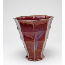 1223 A Ming Jun-Ware red glaze bamboo vase 