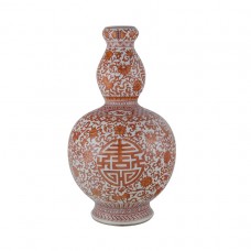 1120   A n  iron-red  gourd vase with blessing symbols 