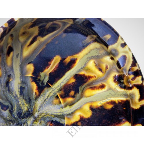 1258 Song Dynasty Jizhou-Ware bowl with "tortoise shell"  glazed