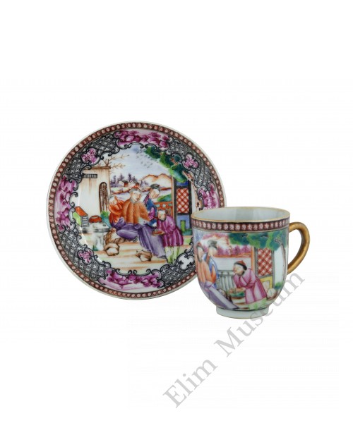1152 A Fengcai"Manderine Official” tea cup/dish 