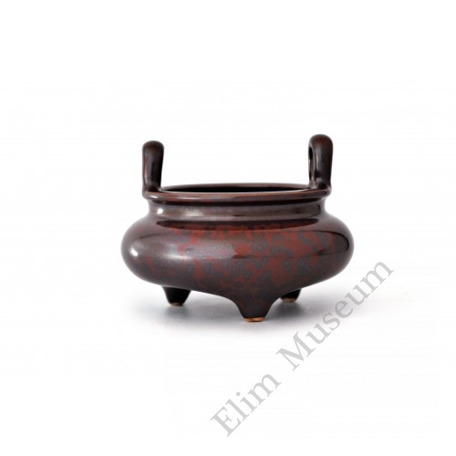 1546 A bronze-like glaze incense burner
