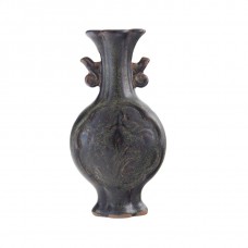 1156 A Song Wu-Zhou Ware black glaze vase petal mouth 