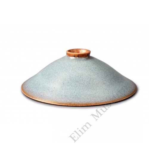 1576  A blue glaze Jun-ware conical bowl