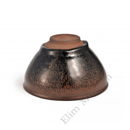 1580  Jian-ware hare-fur glaze grooved bowl    