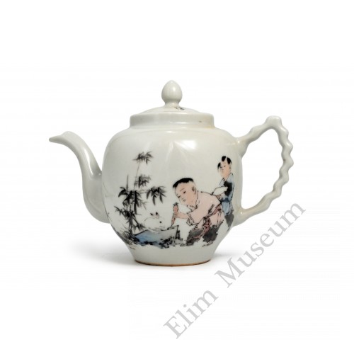 1588  A teapot Fengcai of "wild fun"   