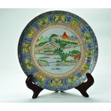 1159 An export fengcai dish with landscape