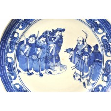 1160 A late Qing B&W plate with mythical deities 