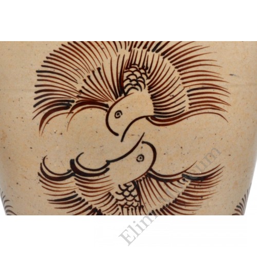 1602 A Jizhou-Ware lovebirds vase  