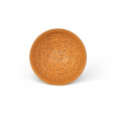 1617 A Jizhou-ware yellow glaze playing-babe bowl 	   
