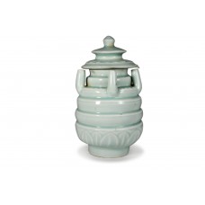 1619 A Hu-Tian Ware Qing-Bai glaze five tubes vases 	   