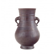 1164  A Qian-Long rusty iron  glaze vase (zun) 