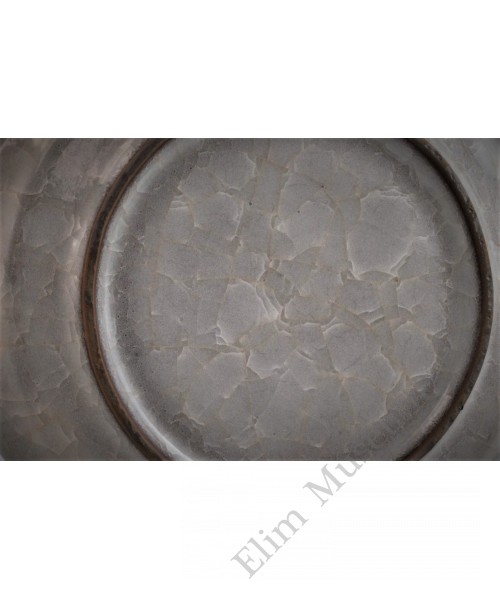 1649 A Ge-Ware lotus petals icy crackled brush washer