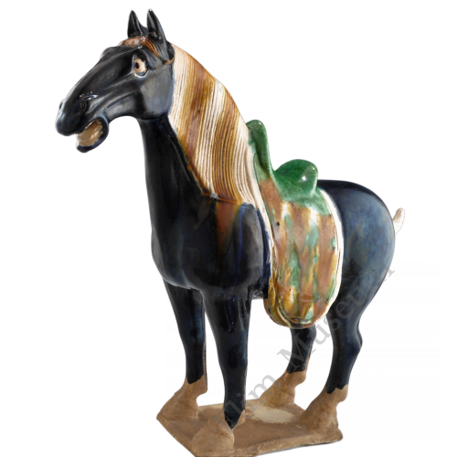 1681:	A blue glaze Shancai horse  