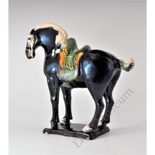 1684 A Pair of Molded and Sculpted Horse with Saddles  