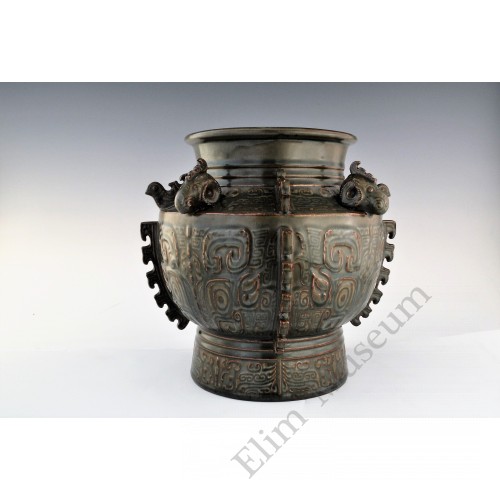 1700 A Yaozhou bronze-archaic vessel（Bu）   