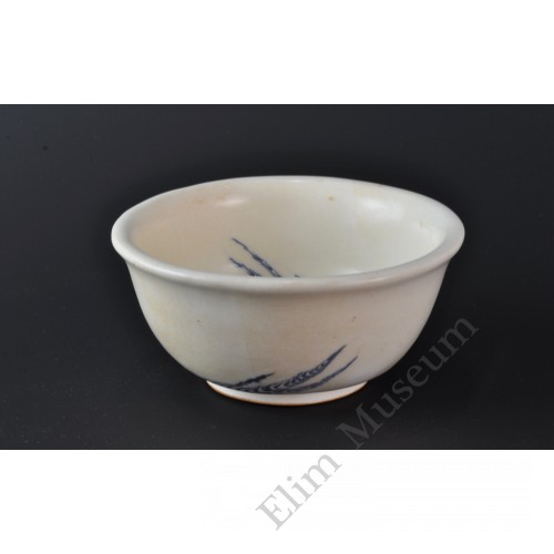 1761 A Tan Dynasty Marble Glaze Two Fishes Bowl 