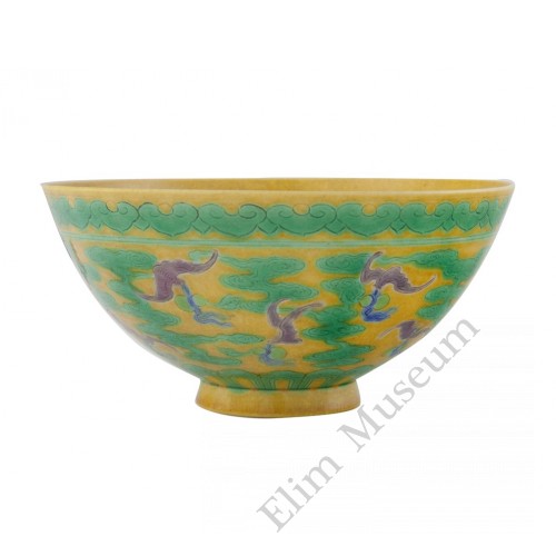 1179 A Kang-Xi San-cai dragon bowl