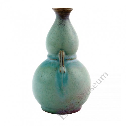 1292  A Song Jun-Ware blue glaze gourd vase with handles 