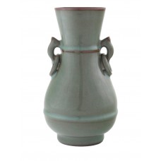 1298  A Song Dynasty Guan-Ware olive green glaze vase