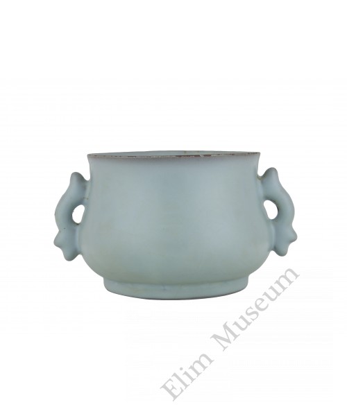 1350 A Ru-Ware blue glaze incenser 