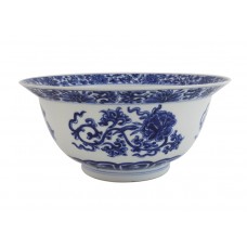1083  A Kang-Xi  blue & white scrolling lotus bowl 